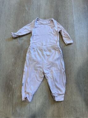 Kyte BABY Bamboo Light Pink Long-Sleeve One-Piece Set 0-3 Month